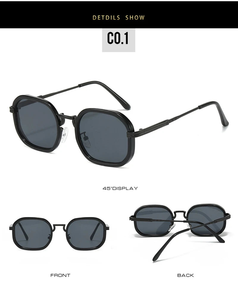 Fashion Gradient Retro Square Sunglasses – UV400 Protection