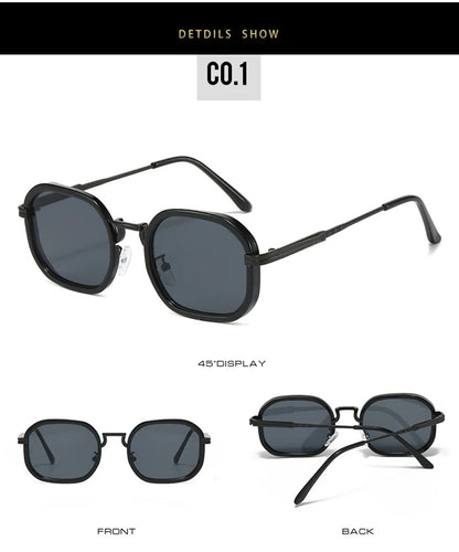 Fashion Gradient Retro Square Sunglasses – UV400 Protection