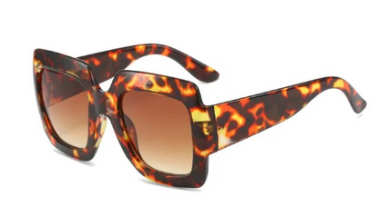 Oversized Square Women Leopard Sunglasses - Weekend Shade Sunglasses 