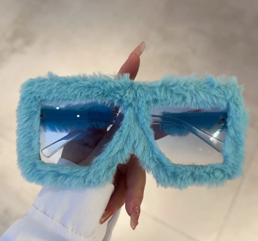 Fluffy Square Oversize Sunglasses