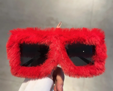 Fluffy Square Oversize Sunglasses