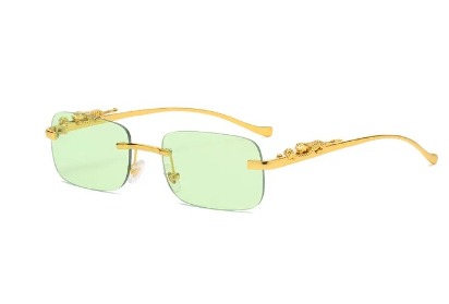 "Cooleyo" Rimless Square Mini Sunglasses