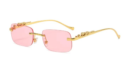 "Cooleyo" Rimless Square Mini Sunglasses