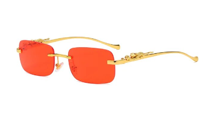 "Cooleyo" Rimless Square Mini Sunglasses