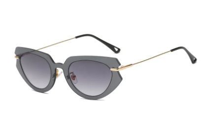 Fashion Cat Eye Rimless Women Sunglasses