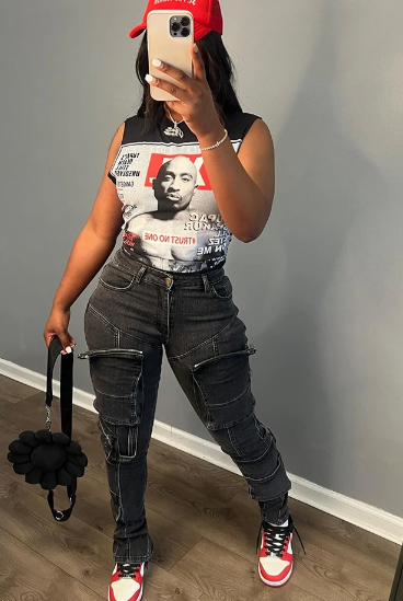 Tupac inspired Graphic Crop Top