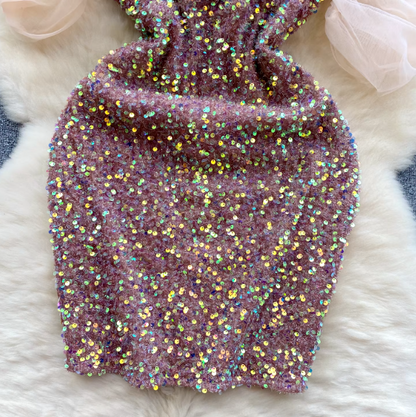 "Brinda" Bodycon Sequins Mini Dress