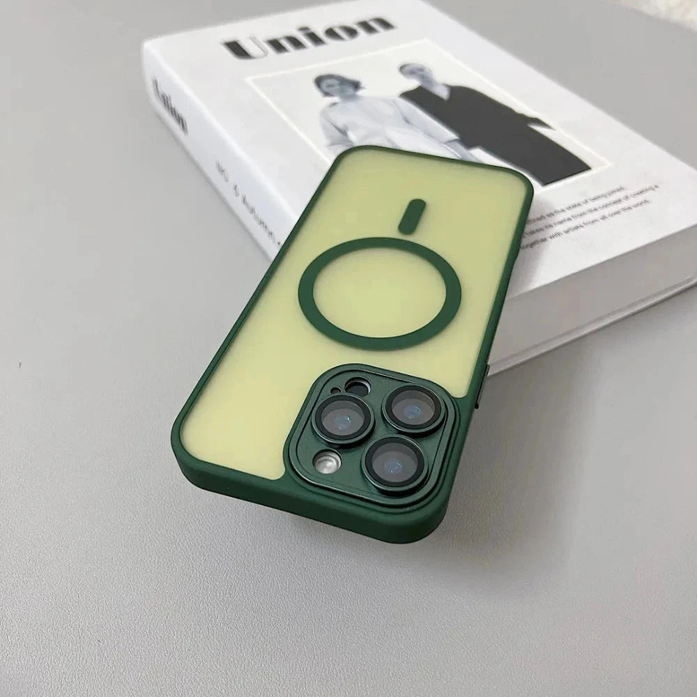 Magnetic Luxury Matte Translucent Armor Shockproof Case x2