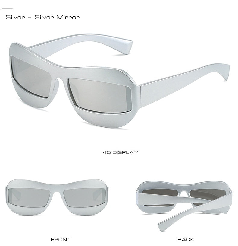 Irregular Retro Style Square Sunglasses