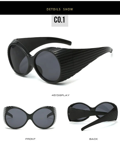 "Paradise" Round Retro Oversize Sunglasses