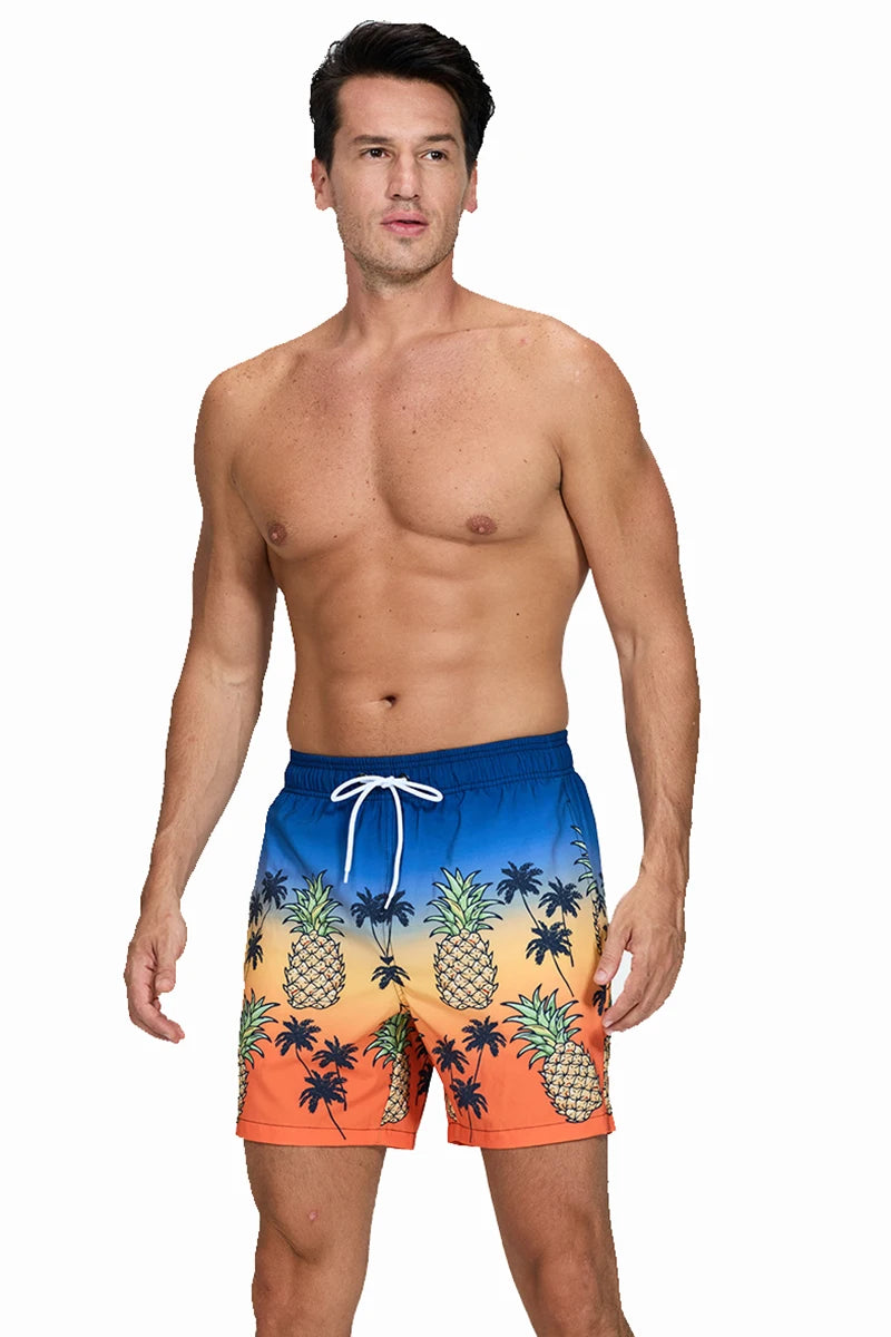 Men’s Pineapple Sunrise Quick-Dry Swimming Trunks