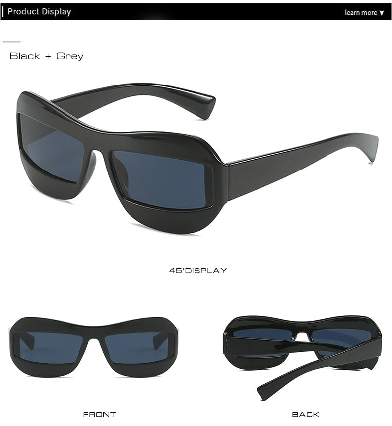 Irregular Retro Style Square Sunglasses