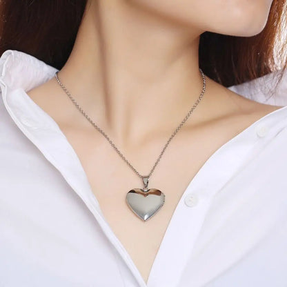 Heart Shaped Photo Locket Pendant