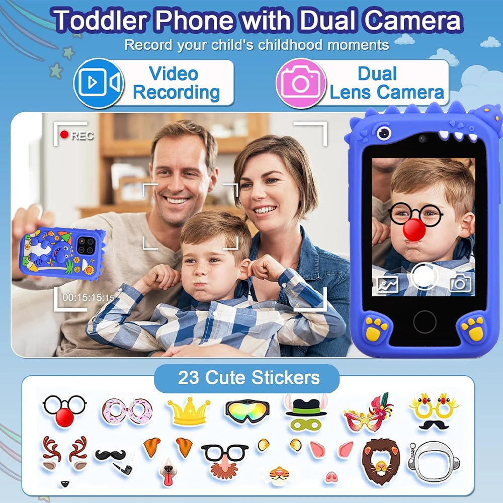 Multi-function Touchscreen Kids Smart Phone for 3-12 Year Old Boys and Girls