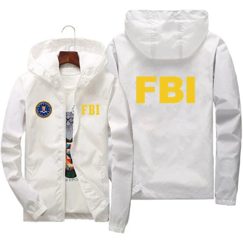 FBI Character Windbreaker Jacket -Windbreaker with Hood