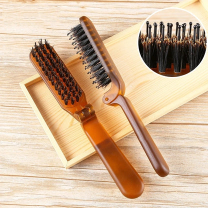 Foldable Hair Comb Portable Boar Bristle Hair Brush