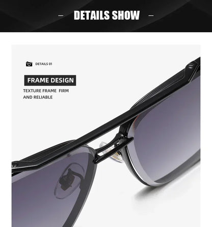 New Fashion Luxury Classic Mach Six Style Gradient Lens Men's Sunglasses