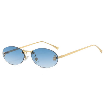 "Ms.Fadi" Oval jRimeless Sunglasses