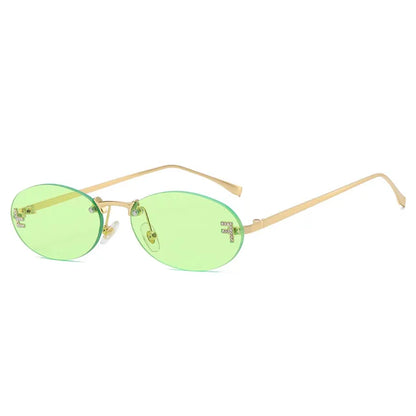 "Ms.Fadi" Oval jRimeless Sunglasses