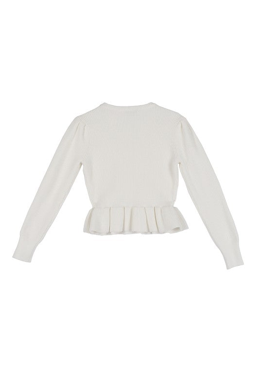 Women Peplum Sweater Top