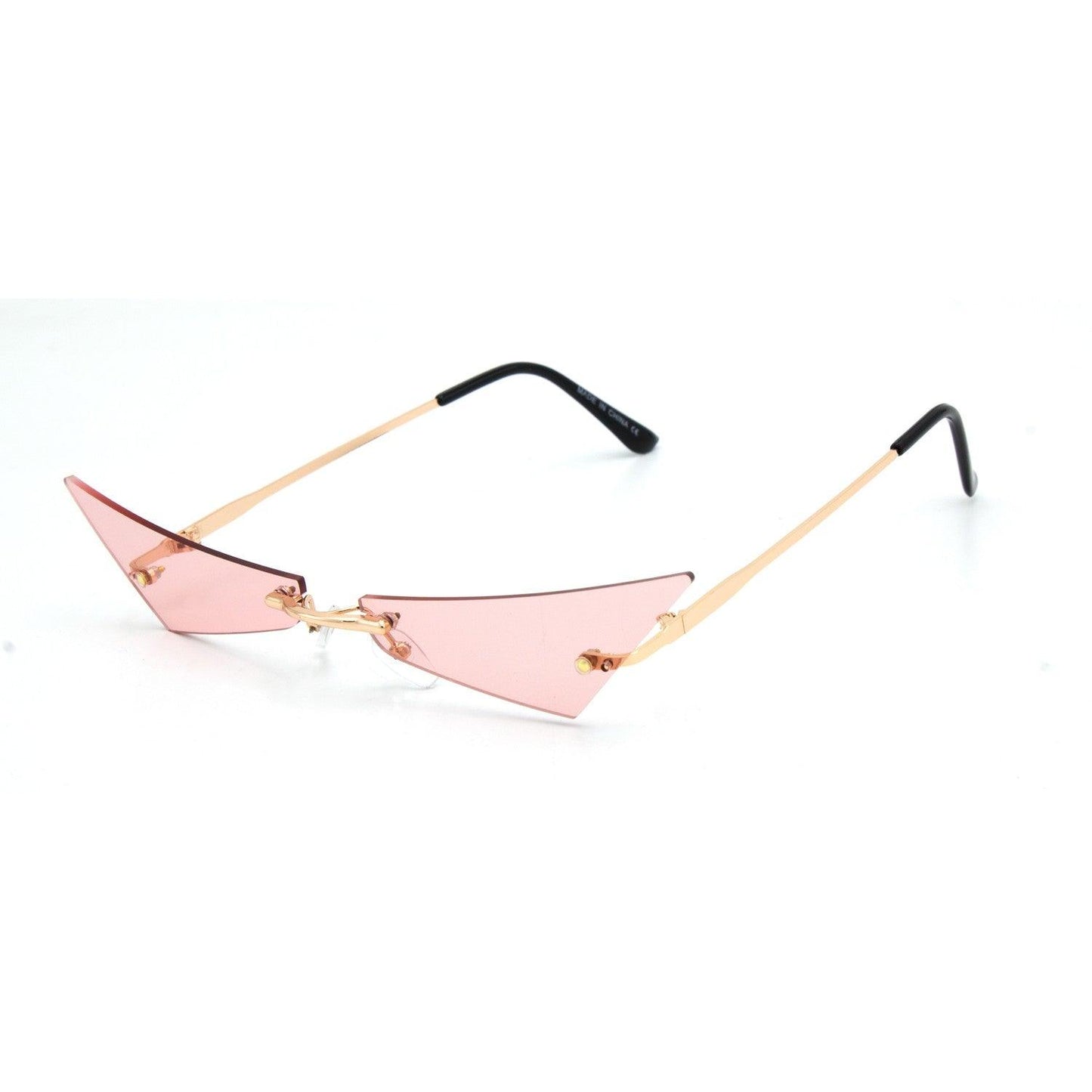 "CUT THROAT" Rimless Fashion Sunglasses - Weekend Shade Sunglasses