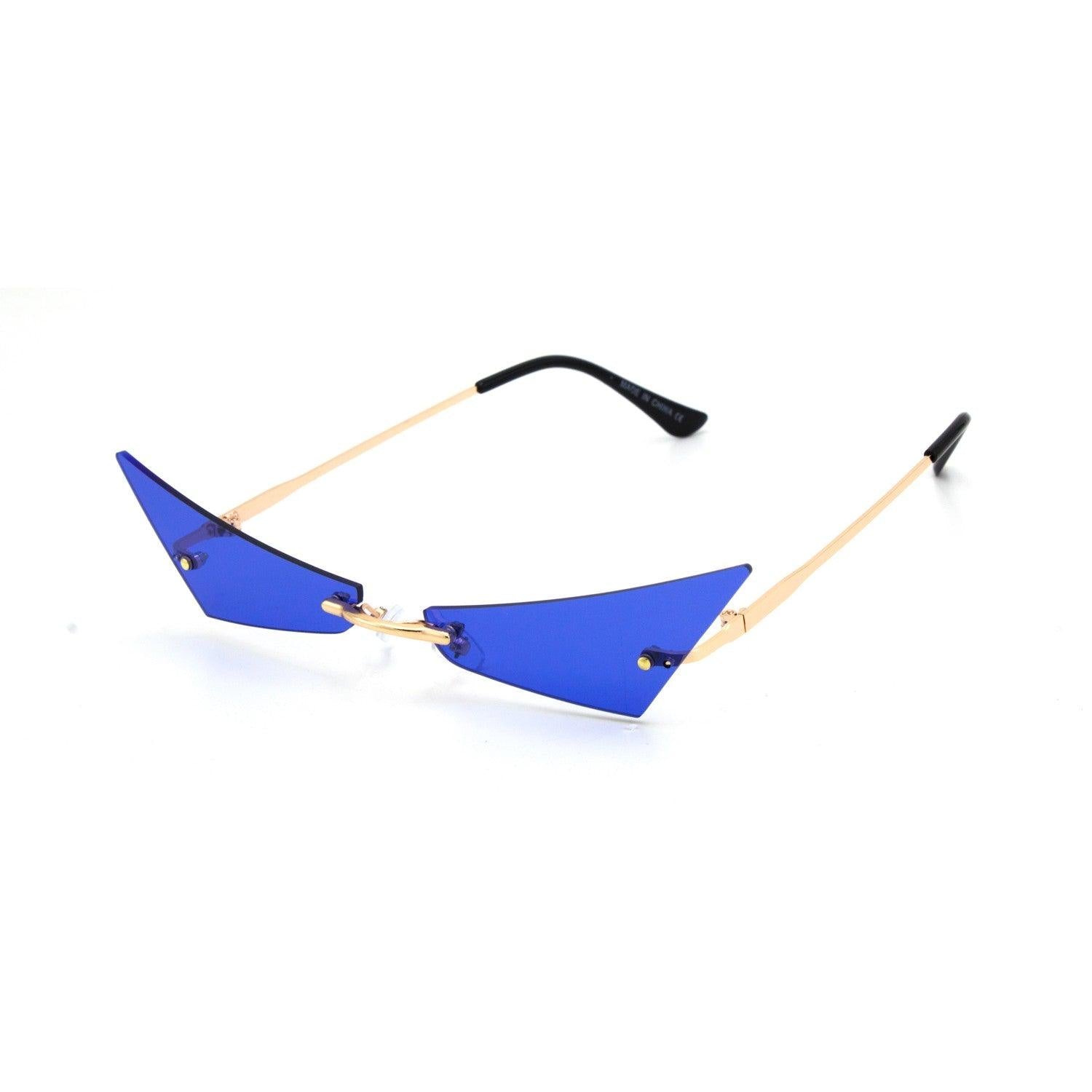 "CUT THROAT" Rimless Fashion Sunglasses - Weekend Shade Sunglasses