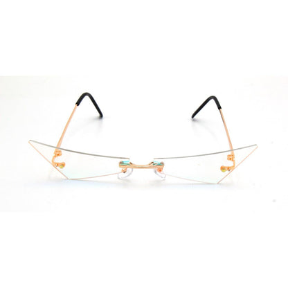 "CUT THROAT" Rimless Fashion Sunglasses - Weekend Shade Sunglasses