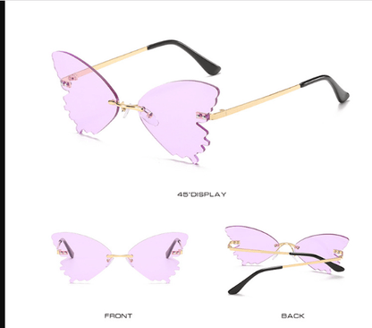 Butterfly Rimless Sunglasses - Weekend Shade Sunglasses