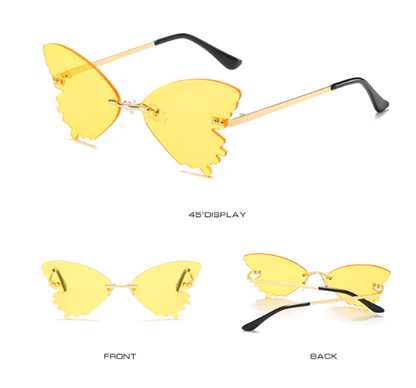 Butterfly Rimless Sunglasses - Weekend Shade Sunglasses