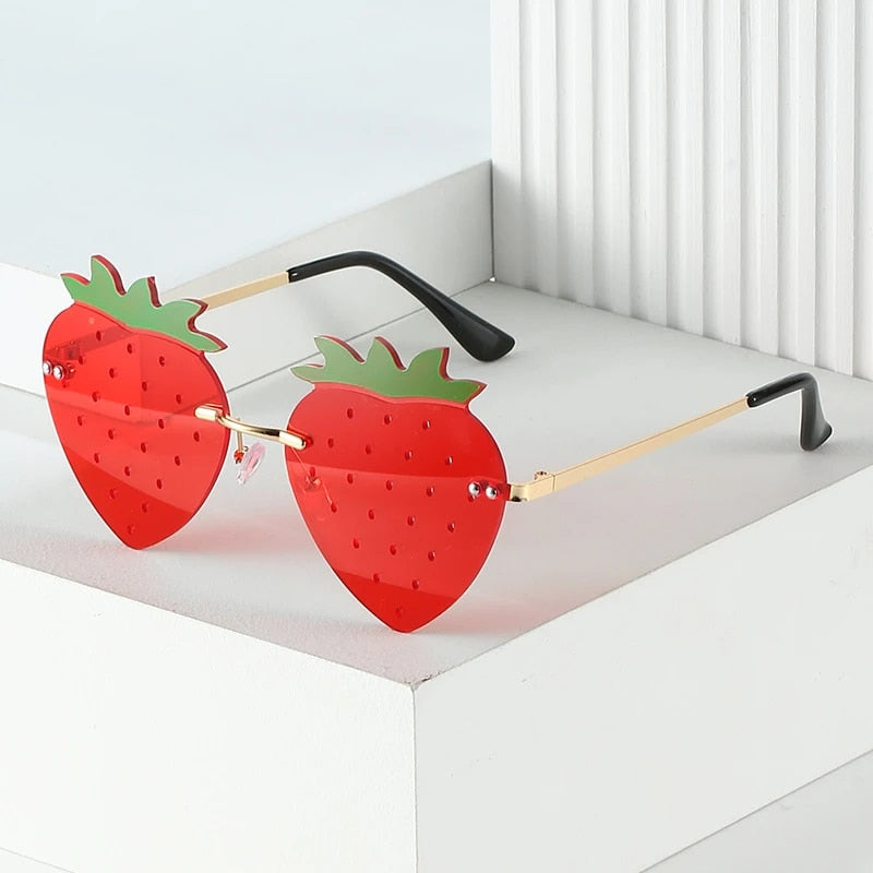 Strawberry Rimless Sunglasses