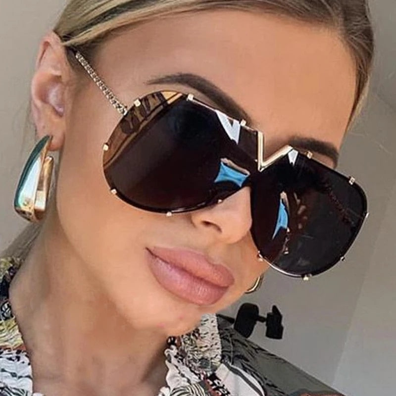 Modern Oversize Vintage Round Sunglasses