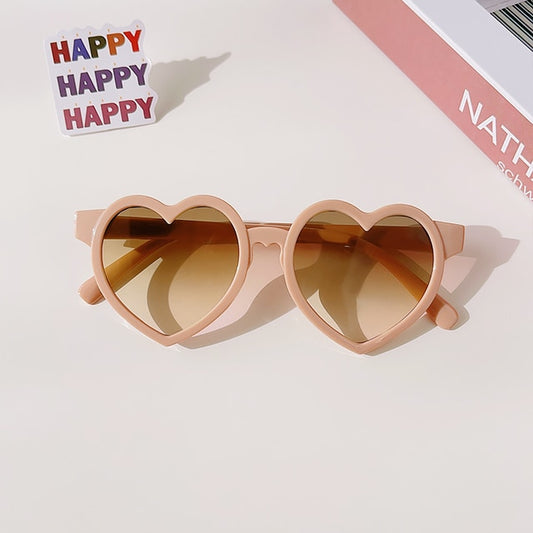 Kids Heart Plastic Frame Sunglasses