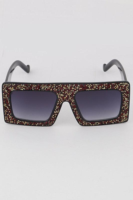 Druzy Plastic Square Sunglasses - Weekend Shade Sunglasses