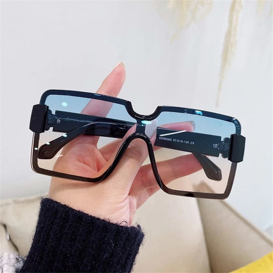 Oversize Rimless Fashion Sunglasses