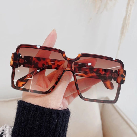 Oversize Rimless Fashion Sunglasses
