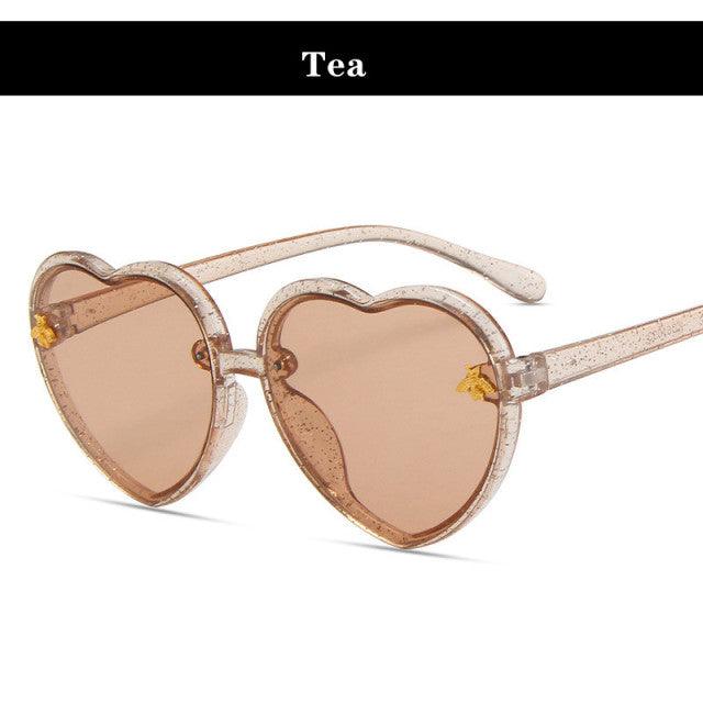 "Kisses" Heart Shape Sunglasses - Weekend Shade Sunglasses