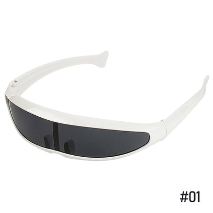 Futuristic Narrow Cyclops Visor Sunglasses