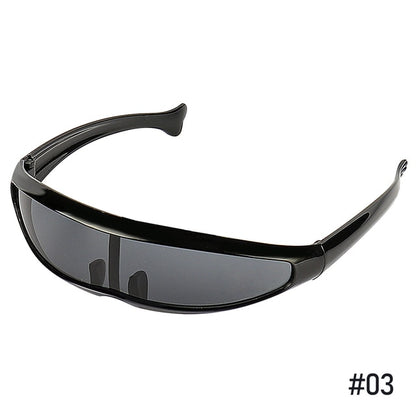Futuristic Narrow Cyclops Visor Sunglasses