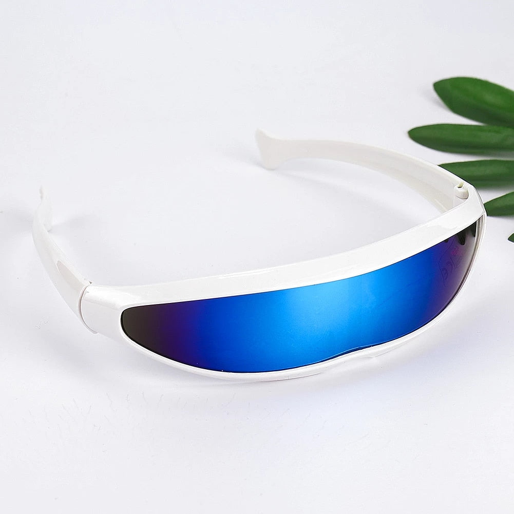 Futuristic Narrow Cyclops Visor Sunglasses