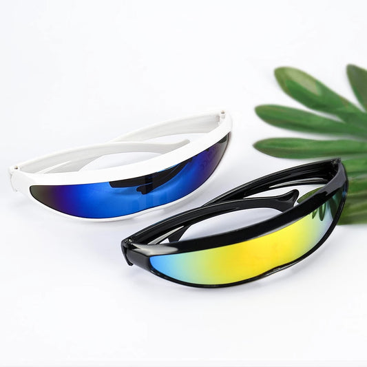 Futuristic Narrow Cyclops Visor Sunglasses