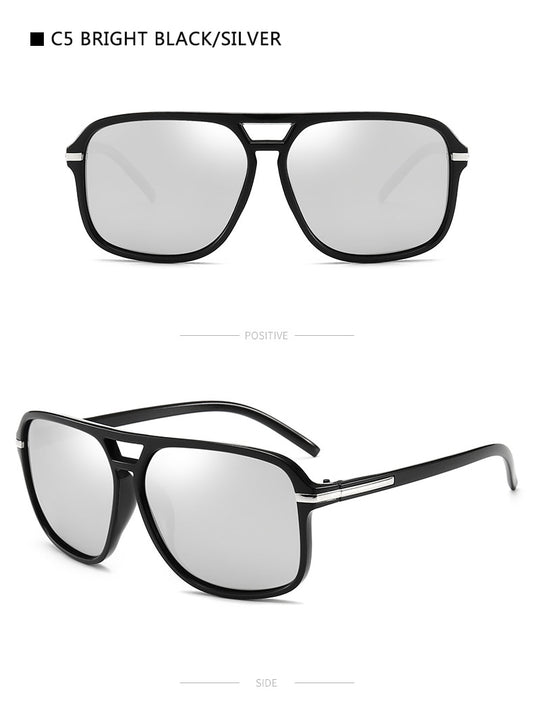 Men Square Style Gradient Polarized Sunglasses