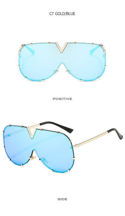 Modern Oversize Vintage Round Sunglasses