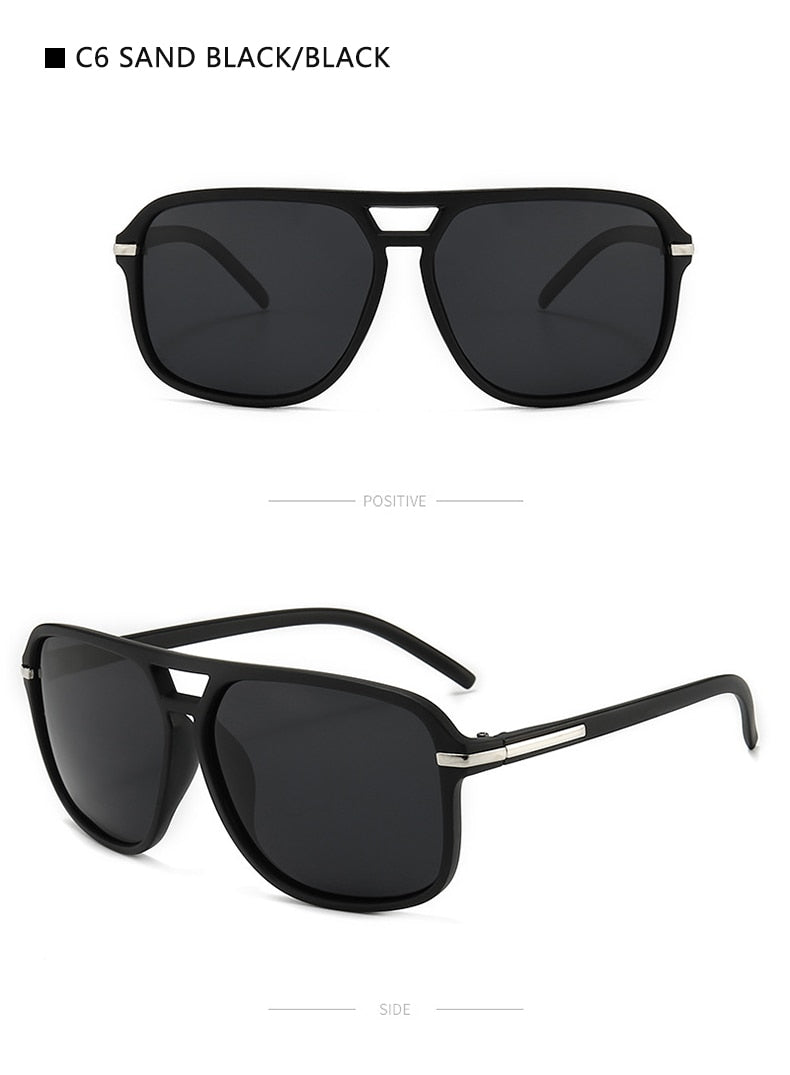 Men Square Style Gradient Polarized Sunglasses