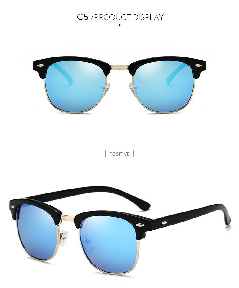 Club Master Inspired Glasses with Reflective Lens - Weekend Shade Sunglasses