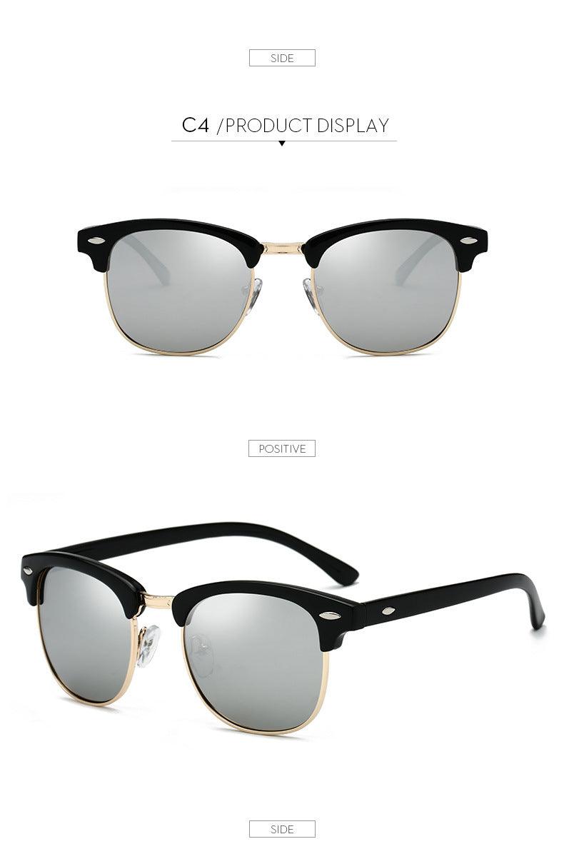 Club Master Inspired Glasses with Reflective Lens - Weekend Shade Sunglasses