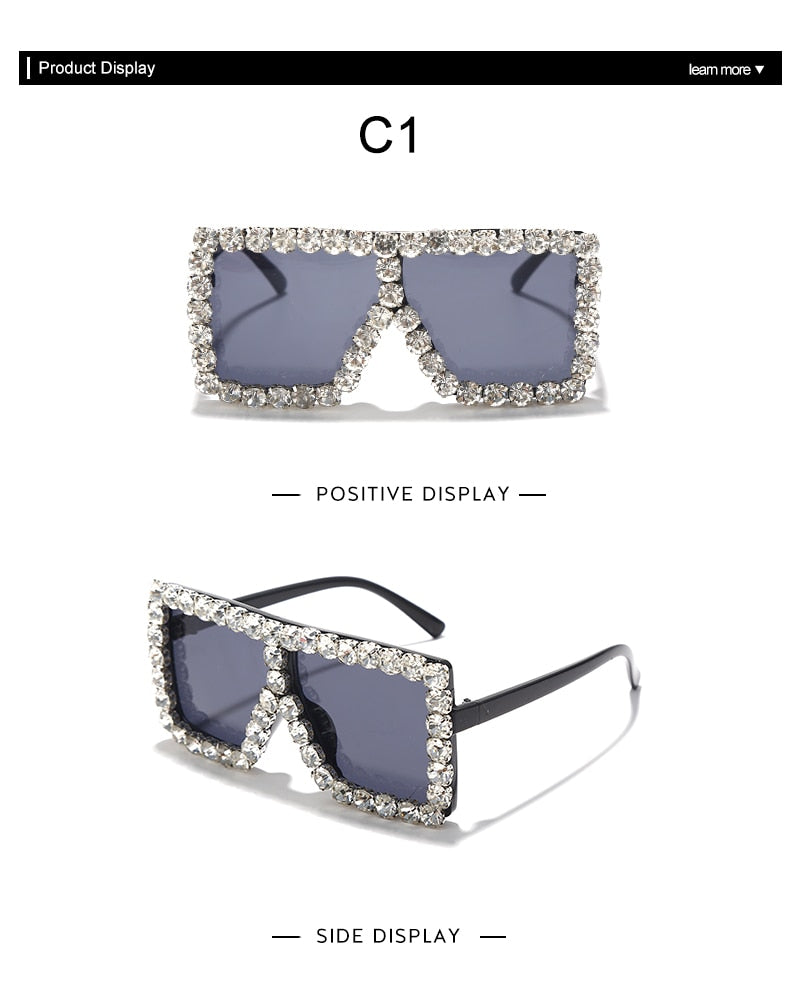 Rhinestone Square Kids Sunglasses