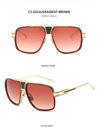 "Miami Nights"  Retro Square Men Sunglasses