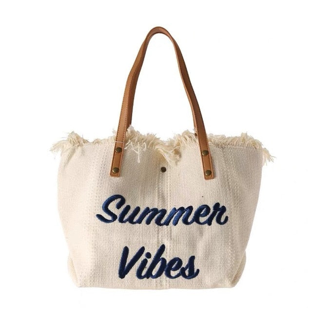 Hello Weekend! Weekender Bag, beach bag, summer tote, tote buy bag