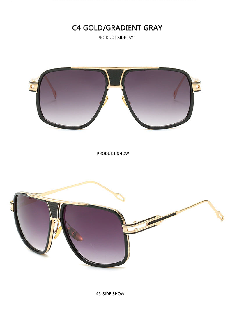 "Miami Nights"  Retro Square Men Sunglasses