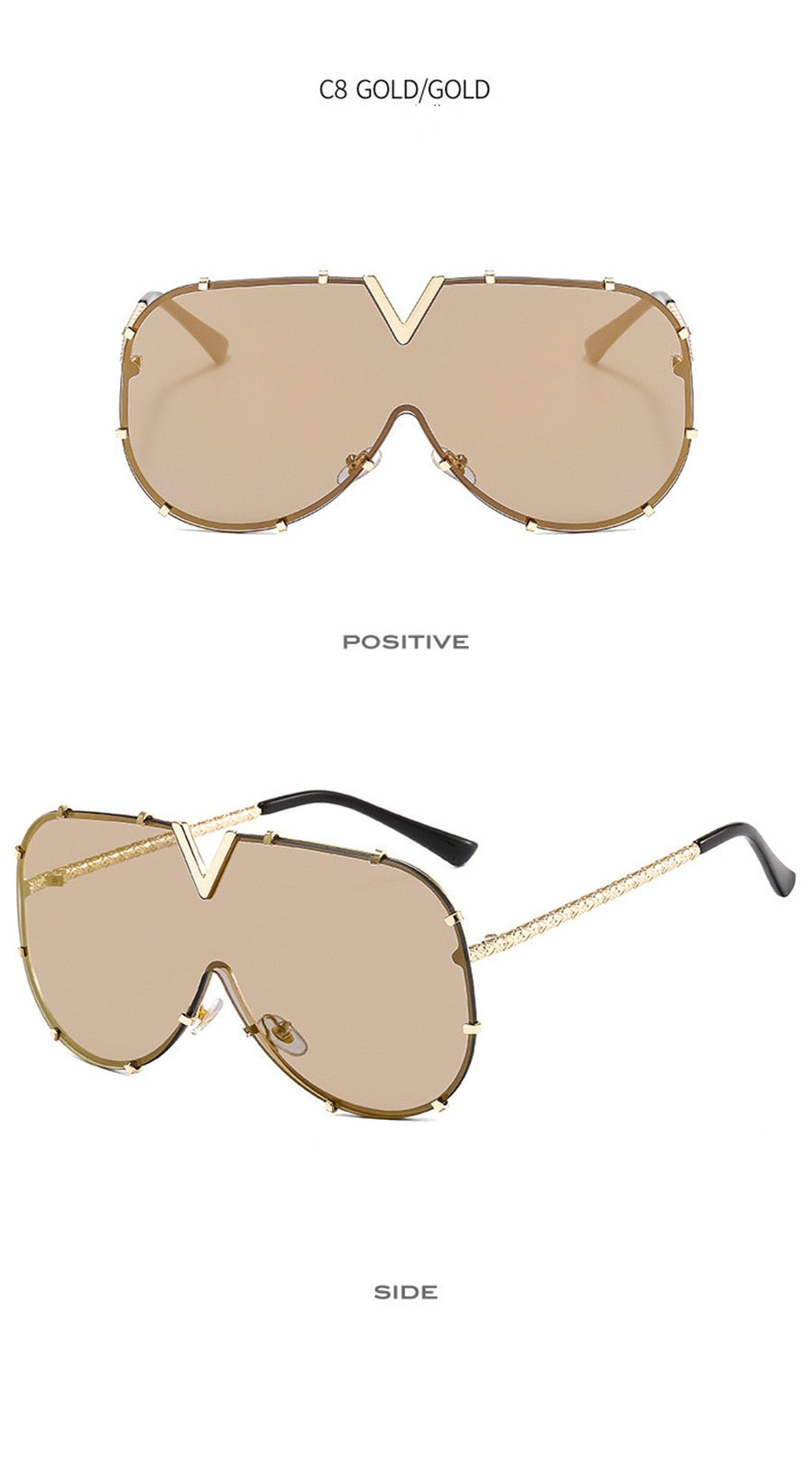 Modern Oversize Vintage Round Sunglasses